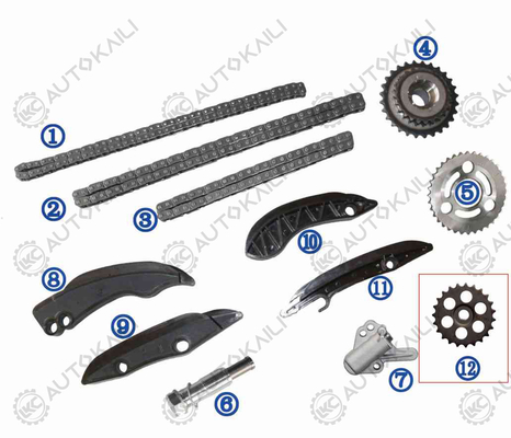 Zestaw łańcucha czasowego dla BMW 325d/330d 430d/435d 530d/535d/525d 640d 730d/740d/750d 3.0L N57 07-16 11318572503 86L