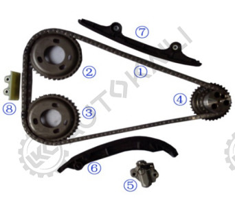 Zestaw łańcuchów czasowych dla tranzytu 2.2 ((JEDYNY) MK7 2006- TDCI DURATORQ TRANSIT 2.2 TDCi P8FA/P8FB 06.4-11.9 TRANSIT 2.2 TDCi PGFA/PGFB 07.10- TRANSIT 2.2 TDCi QVFA/QWFA 06.4-11.9 TRANSIT 2.2 TDCi SRFA