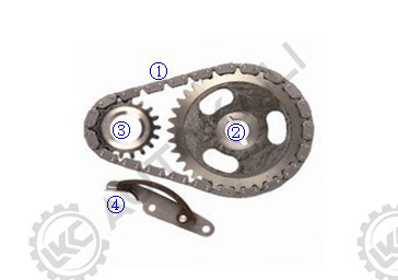 Zestaw łańcucha czasowego do silnika Ford HSC Tempo 2.5-N ((153) OHV 4Cyl 86-92