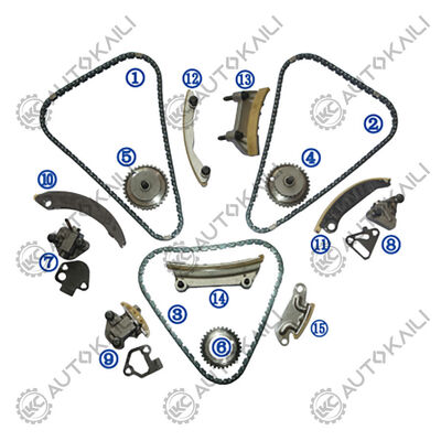 Plastikowy zestaw łańcucha czasowania PA66 / PA46 dla 9-3 YS3F Turbo V6 Benzyna B284L / B284R 2.8L 06-09