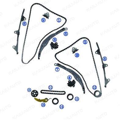 Plastikowy zestaw łańcucha czasowniczego PA66 / PA46 dla Kia Carnival EX, LX, SX, SX Prestige 3.5L G6DT V6 22-25