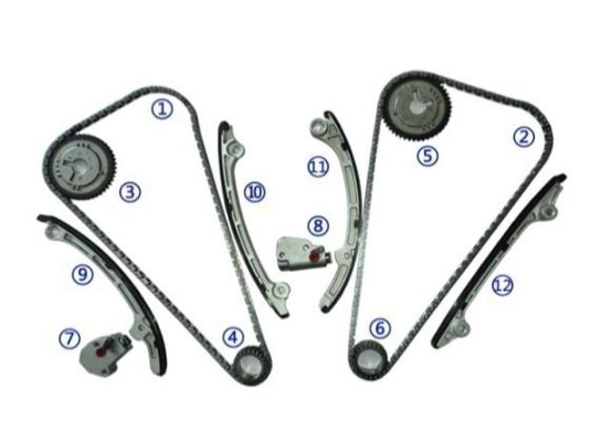 Plastikowy zestaw łańcucha rozrządu PA66 / PA46 do INFINITI FX45 VK45DE V8 4.5L 03-08