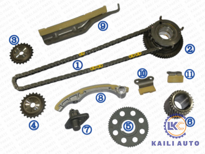 Zestaw łańcucha rozrządu dla MITSUBISHI Pajero IV V80 V90 IV VAN V8_W V9_W silnik 4M41NEW 3.2 DI-D4 4WD 10-17 ME192230 110L