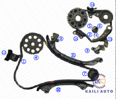 TOYOTA 4RUNNER Tacoma 2.7 VVT Łańcuch rozrządu 13506-75050 124L 13540-75030