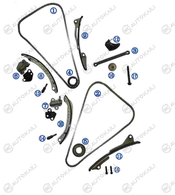 Zestaw łańcucha czasowania dla GM / Chevrolet / BUICK / Cadillac CADILLAC CT6 LGW V6 3.0L 2016- 12647895 144L
