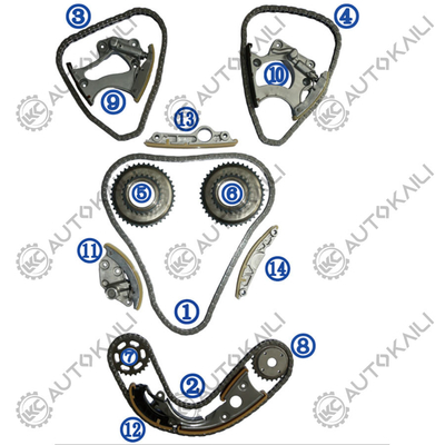 Zestaw łańcucha czasowego dla AUDI A7 4GA CNYA 150KW 2.8L 10-14 A6L 4X8/ C7 CNYB 162KW 2.8L 12-16 06E109465BC 108L
