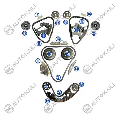 Zestaw łańcucha czasu dla Audi VW Touareg CYJA 235KW 3.0TSI 11-16 A4L A6L A7 A5 Q5 S5 SQ5 Q7 06E109465BC 108L 06E109465AM