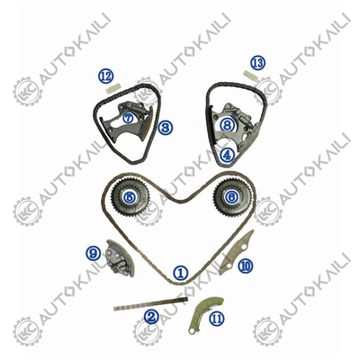 Zestaw łańcucha czasowania dla AUDI Q7 45/55 TFSI CREC 30TFSI 16-19 AUDI A6 Quattro CTDB 3.0TFSI 17-18 AUDI A7 Quattro CREC 3.0TFSI 16- AUDI A8L Quattro CREG CTDA 3.0TFSI 15- AUDI S5 CTDA 3.0TFSI 16