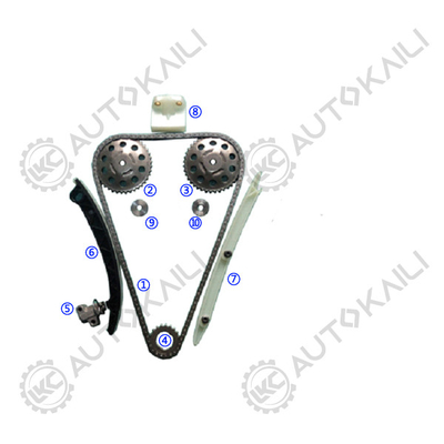 Zestaw łańcucha czasowego dla OPEL / VAUXHALL AGILA Z 10 XE 973CC(00.9-05.8) Z 10 XEP 998CC(00.2-06.11) Z 12 XE 1199CC (00.9-) Z 12 XEP 1229CC(04.7-06.11) ASTRA G / Mk IV X 12 XE 1199CC (98.9-00.9) Z 12 XE(00.9