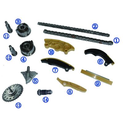 Plastikowy zestaw łańcucha rozrządu PA66 / PA46 do Ranger Rover Evoque Benzyna PT204 2.0T 17-18