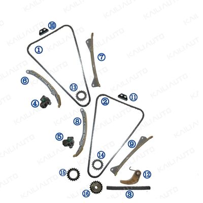 Plastikowy zestaw łańcucha czasowego PA66 / PA46 dla Genesis G6DJ 3.8L 12-14