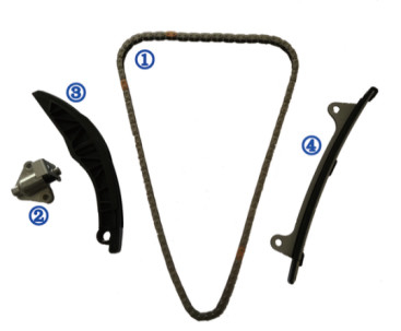 Zestaw łańcucha rozrządu silnika KIA HYUNDAI G3LA 24321-04000 122L 24410-04000