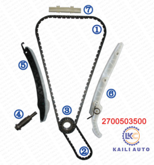 Zestaw łańcucha rozrządu dla BENZ C200 C300 E200 A180 B180 A260 CLA180 CLS GLA200 GLA260 silnika M274 M270 1.6 T/2.0 T 0009933978
