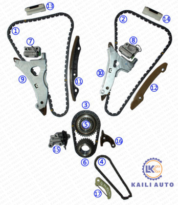 Zestaw łańcucha rozrządu dla BENZ GL450 E400 C350 ML350 C300 GLK350 silnika M276.821 V6 3.0 T/3.5 T gazu A2760502416 A0009931378