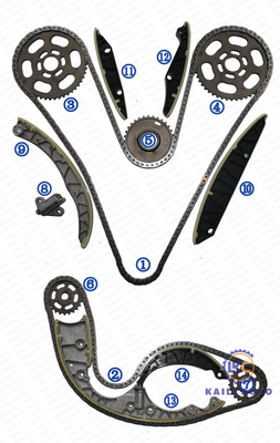 Silnik CRCA CJMA zestaw łańcucha rozrządu dla AUDI VW TOUAREG Q5 Q7 A4 A5 A6 A7 A8 3.0TDI 059109229S
