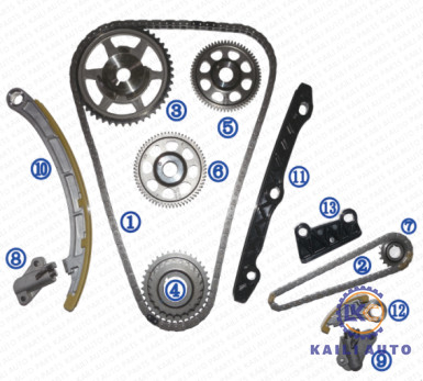 Zestaw łańcucha rozrządu do silnika HONDA CRV MK ACCORD IX ACCORD EURO IX i-DETC 2.2 07-14 13441-RL0-G01 58L