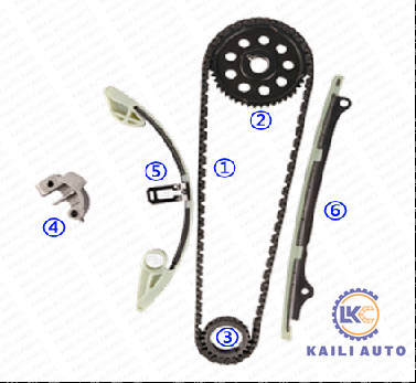 Zestaw łańcucha rozrządu dla HONDA JAZZ MK2 Civic Hybird silnika L13A1 1.3L 14401-PWA-004 9*126L 14211-PWA-000