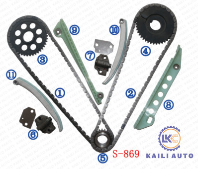Zestaw łańcucha rozrządu dla FORD E-150 F-150 Expedition Explorer Crown Victoria F3LY6268A 8*116L F6AZ6L266CA