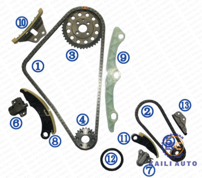 Zestaw łańcucha rozrządu do MAZDA MAZDA 3 sky Active 6 GH MZR-CD sky active CX-7 sky Diesel 2.2L 13-16 R2AA-12-231 112L