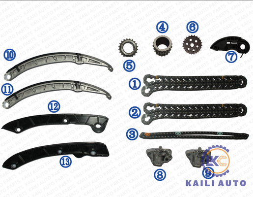 Zestaw łańcucha rozrządu dla LAND ROVER/JAGUAR LR4 HSE Range rover sport discovey F-FACE XF XE F-TYPE 3.0T V6 GAS LR032048 5*140