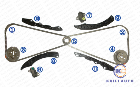 Zestaw łańcucha rozrządu do SUBARU Forester Impreza XV Crosstrek Outback Legacy 13143-AA110 130L 13142-AA090
