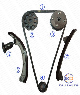 Zestaw łańcucha rozrządu TOYOTA Celica Corolla z silnikiem VVT T22 ZZT23 E12U 1.8L 13506-22030 130L